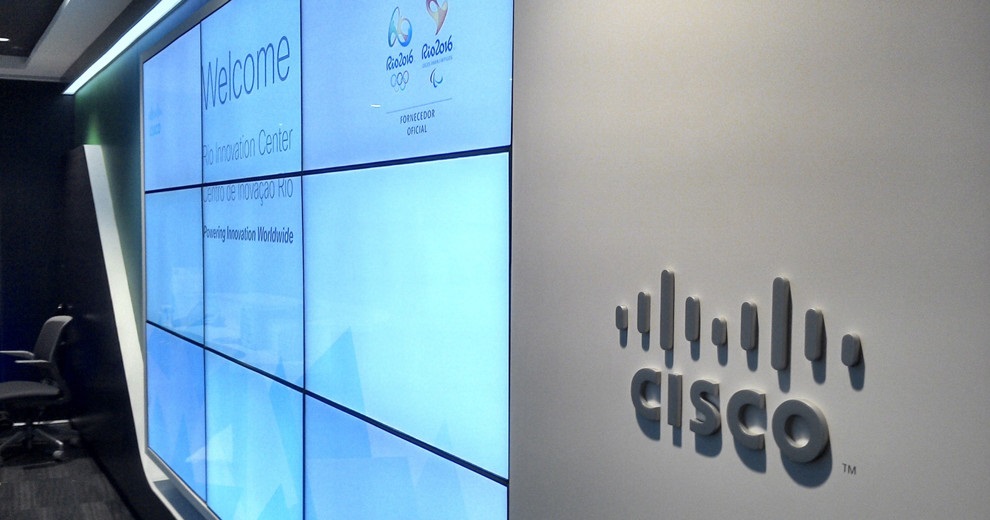 Foto do Hall de entrada do Centro de Inovação Cisco